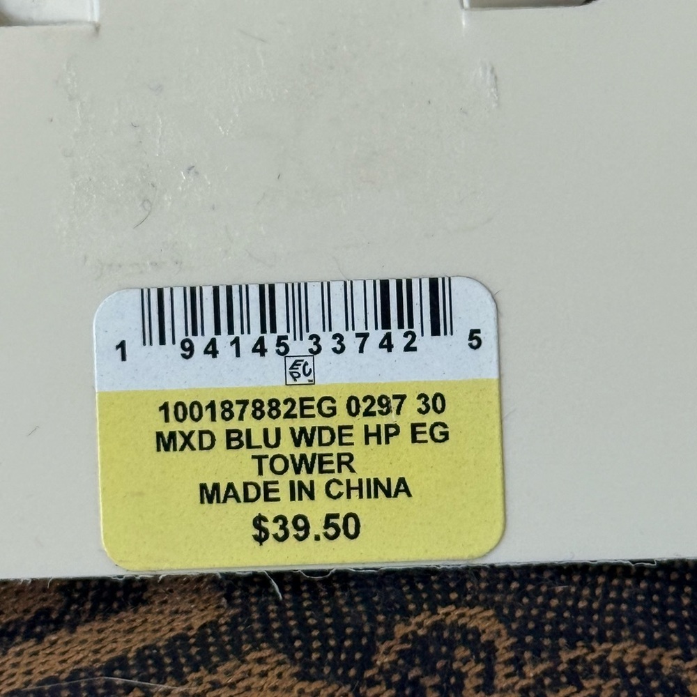 ON 34th Blue woven Hoop Earrings NWT - Picture 2 of 3